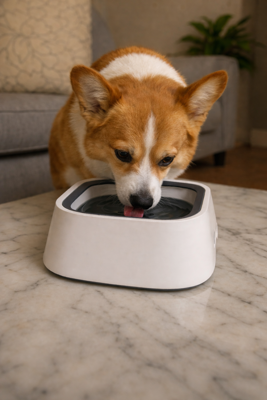 Plato Inteligente Antisalpicaduras: Pisos Secos y Agua Limpia