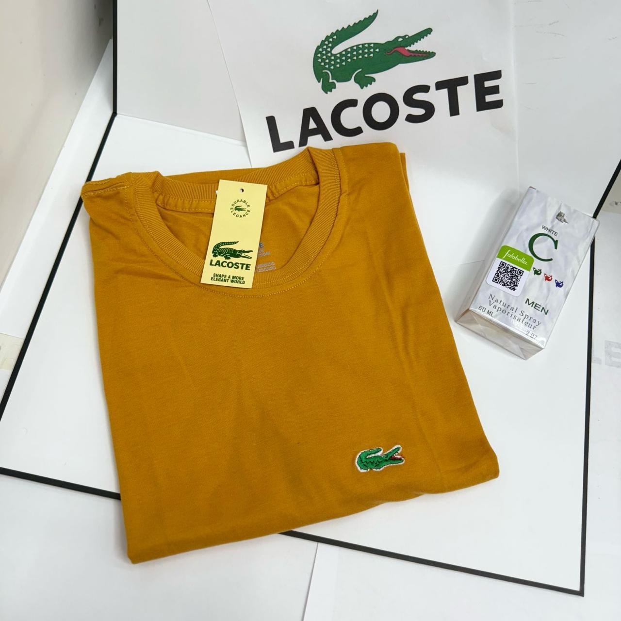 Super Combo Caballero: 5 Camisetas Lacoste Premium + Perfume Gratis